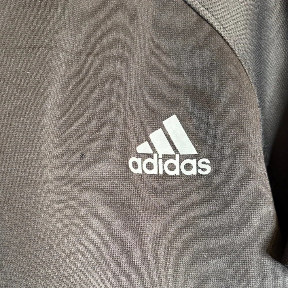Adidas Men's Black and Gray Hoodie